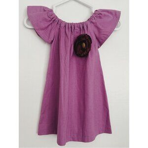BNWT Handmade A-Line, Cap Sleeve Baby Dress w Removeable Flower Pin 12 M
